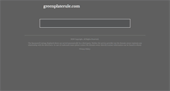 Desktop Screenshot of greenplaterule.com